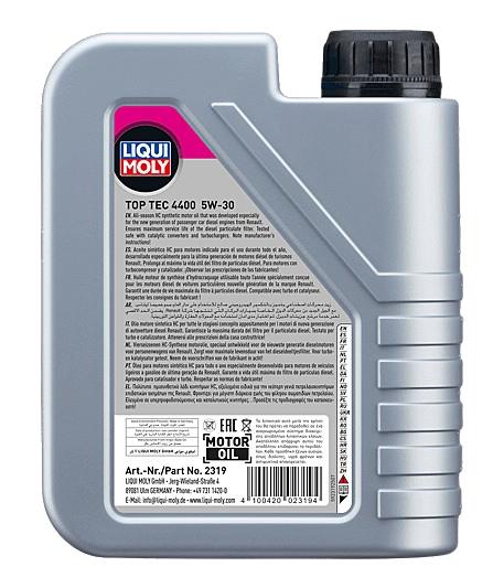 Liqui Moly Top Tec 4400 5W30 Motor Yağı 1 LT - Görsel 2